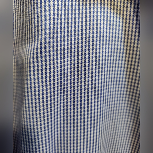 Charles Tyrwhitt spread collar non iron extra slim fit blue puppytooth shirt - Picture 5 of 6